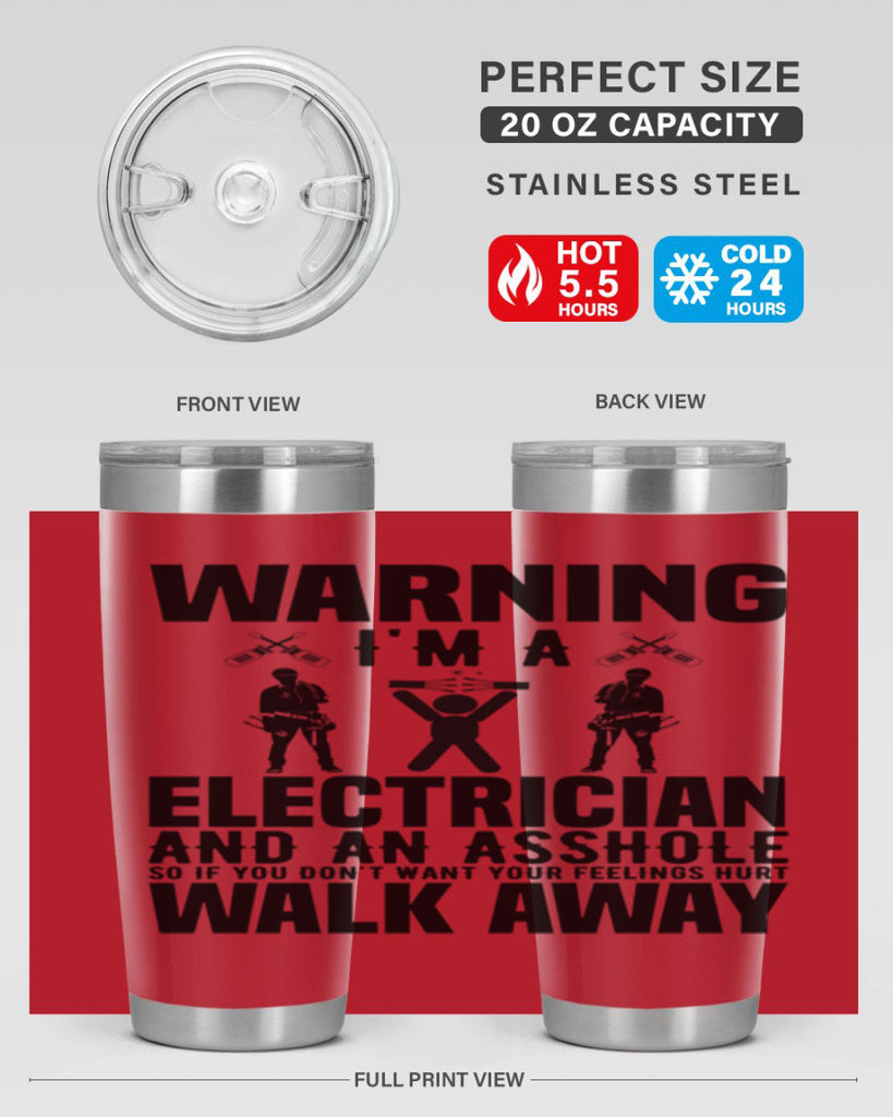 Warning Style 4#- electrician- tumbler