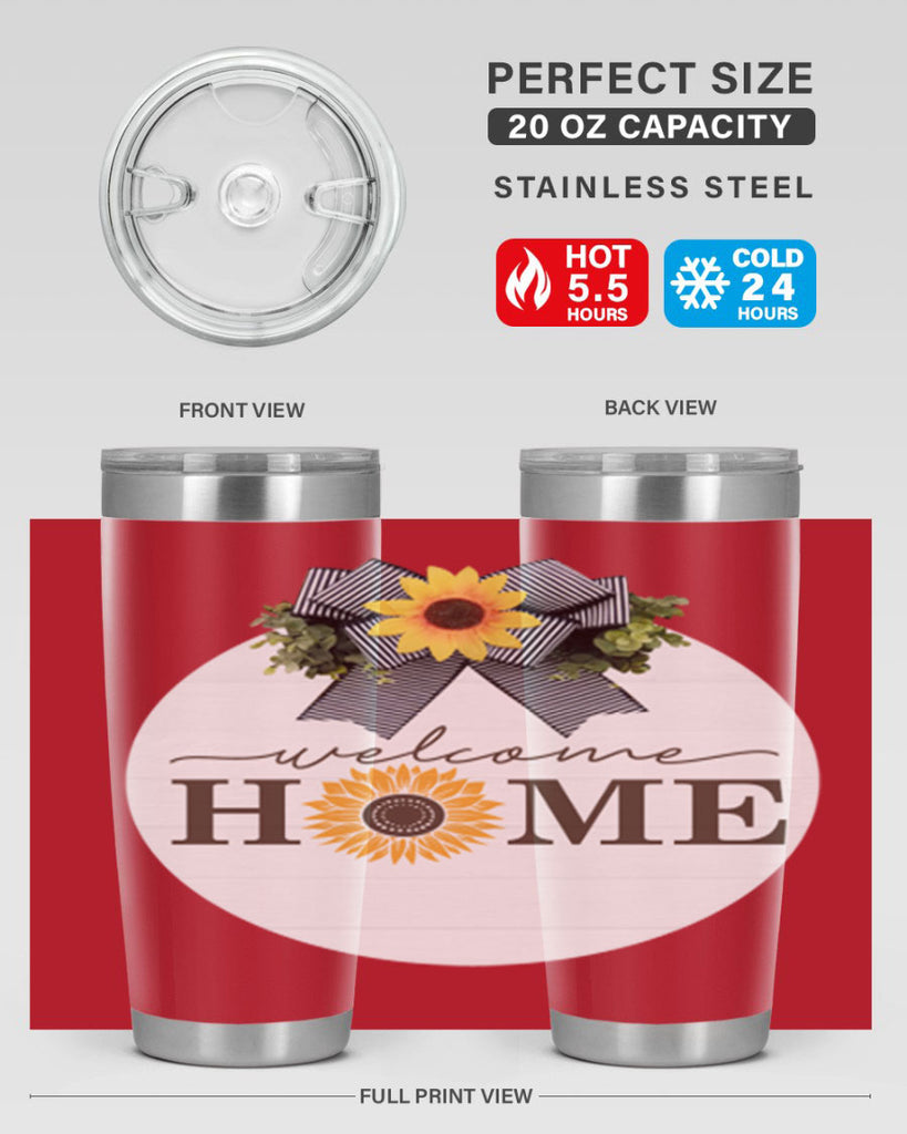 Welcome Home sunflower Mockup572#- spring- Tumbler
