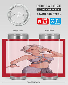 White hair girl wearing summer outfit 40#- anime- Tumbler