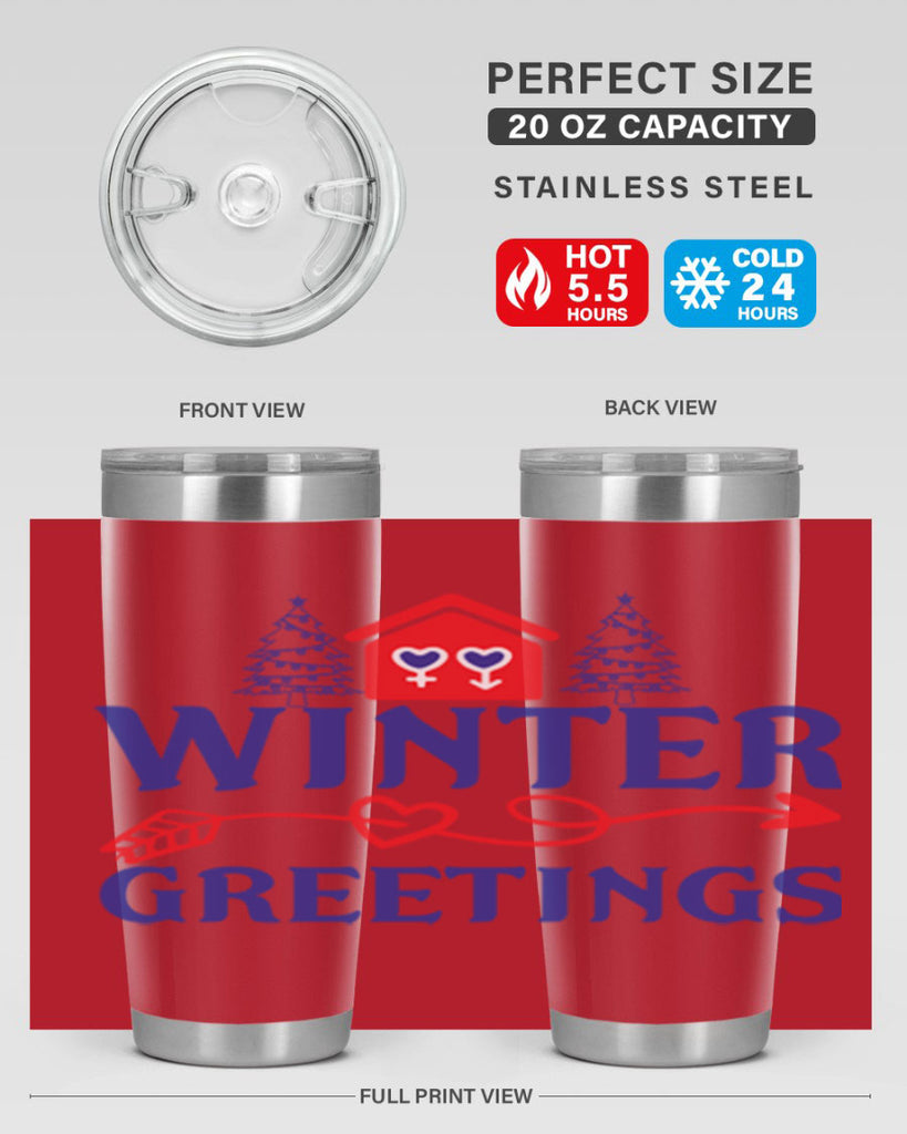 Winter Greetings 551#- winter- Tumbler