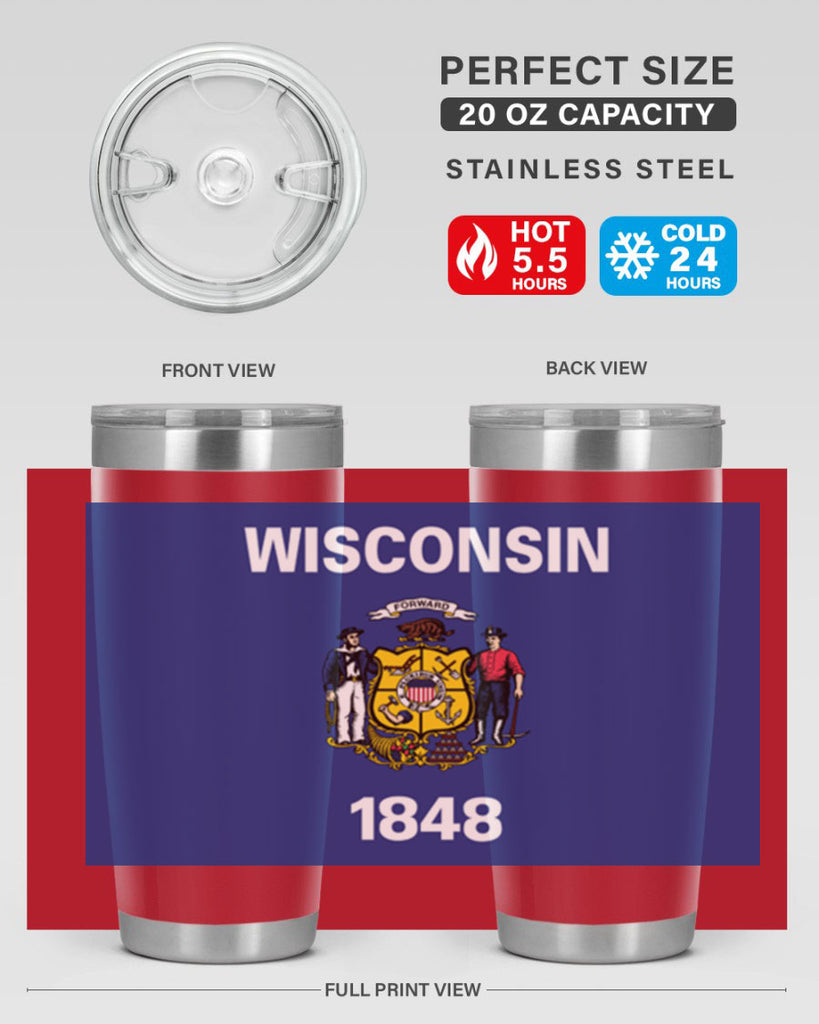 Wisconsin 2#- stateflags- Tumbler