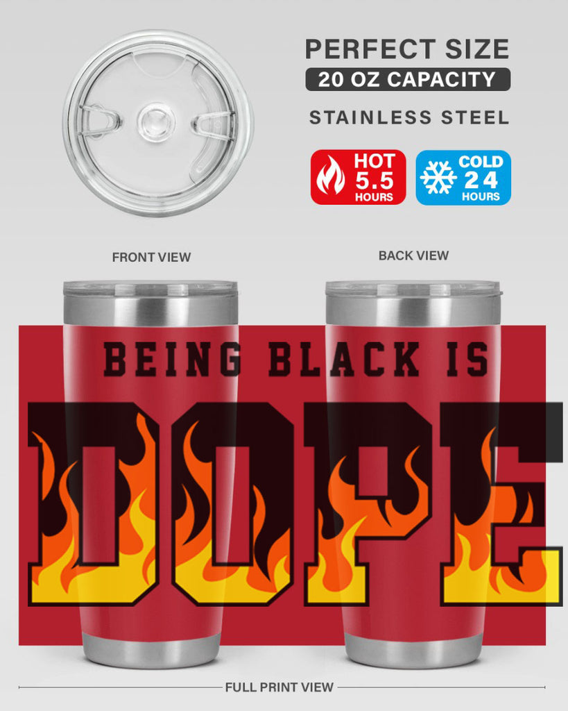 being black is dope flames 256#- black words phrases- Cotton Tank