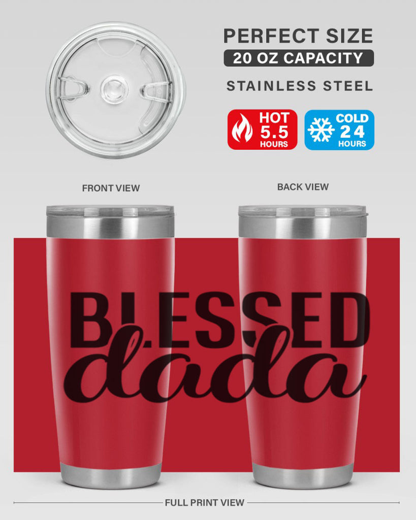 blessed dada 34#- dad- Tumbler