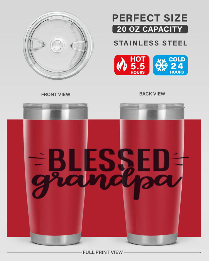 blessed grandpa 74#- grandpa - papa- Tumbler