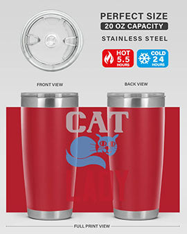 cat lady Style 31#- cat- Tumbler