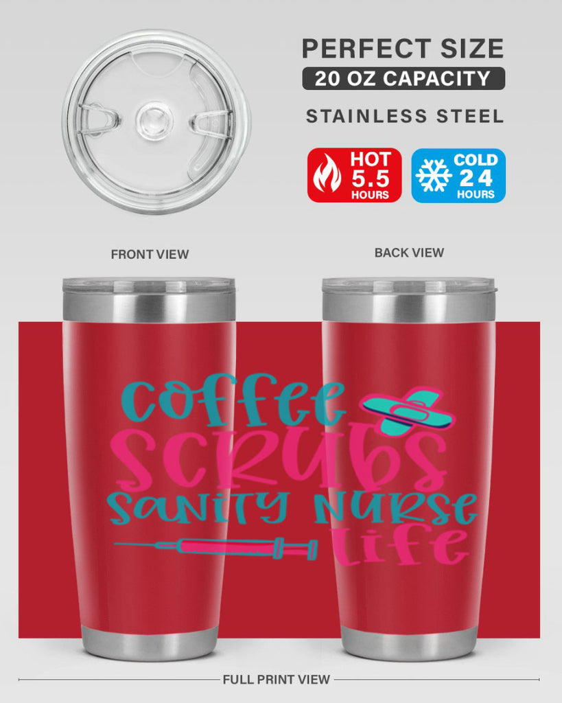 coffee scrubs sanity nurse life Style Style 207#- nurse- tumbler