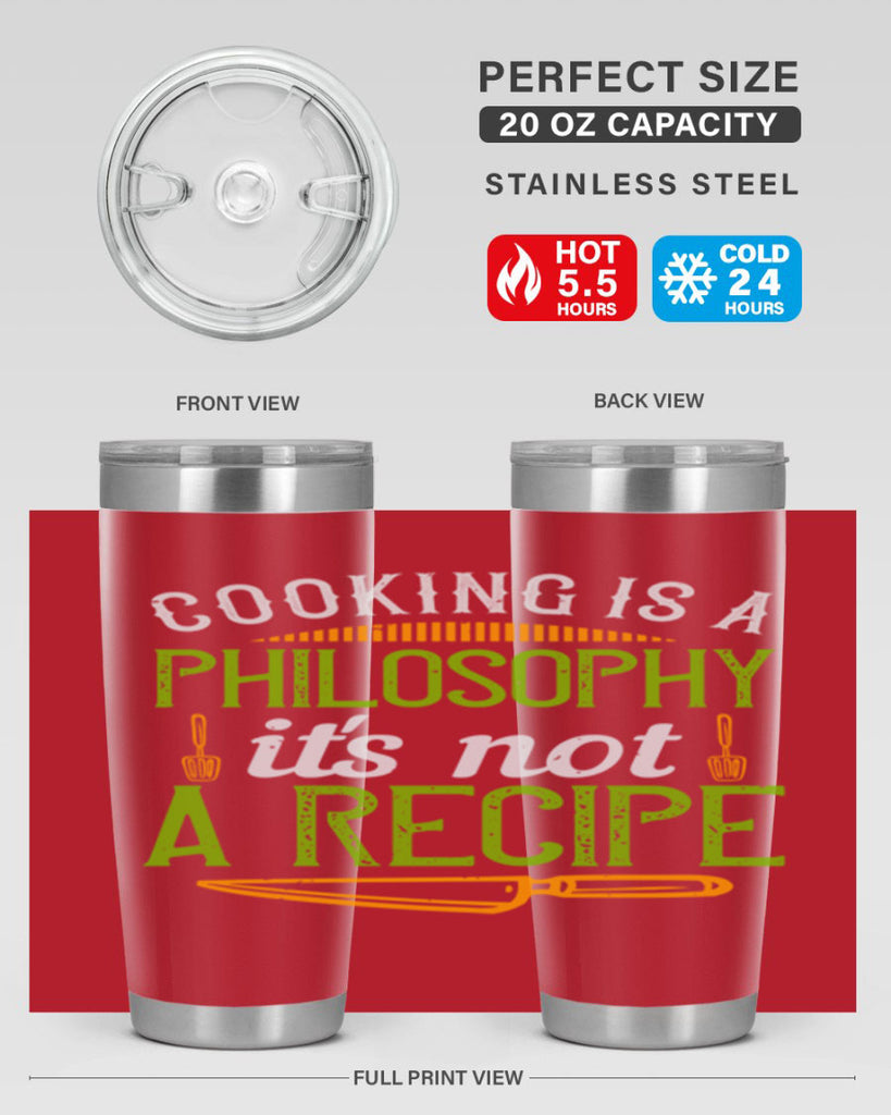 cooking is a philosophyits not a recipe 48#- cooking- Tumbler