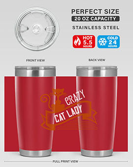 crazy cat lady Style 43#- cat- Tumbler
