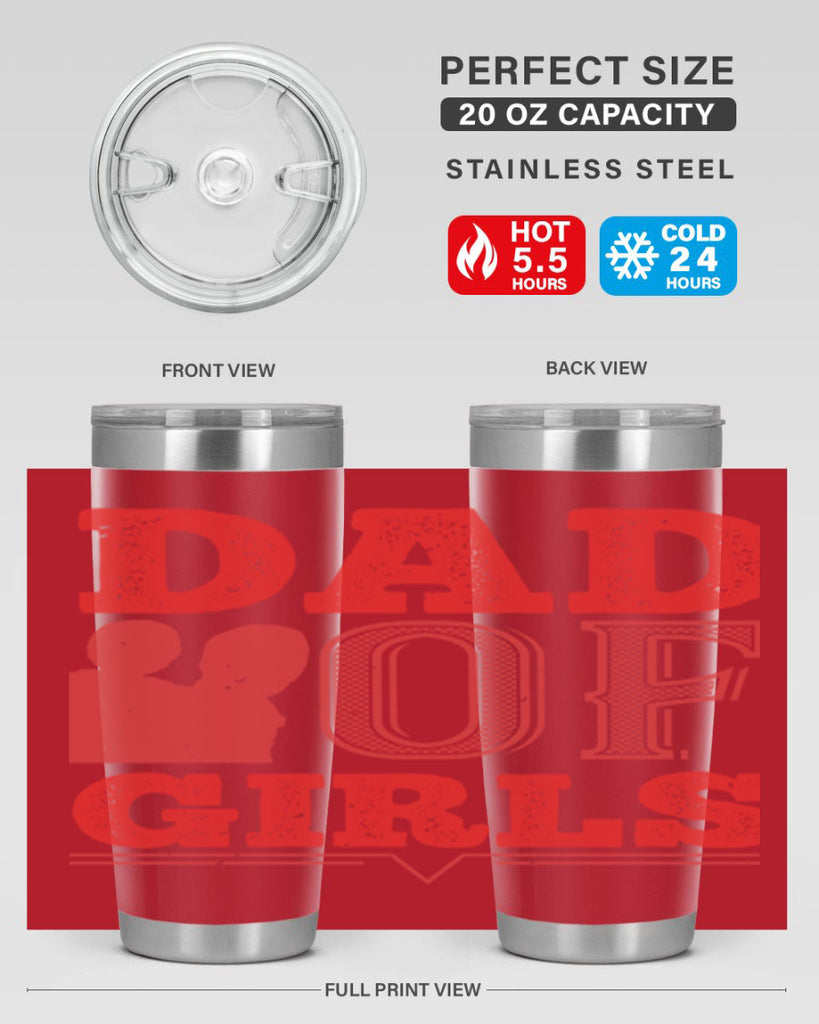 dad of girls 269#- fathers day- Tumbler