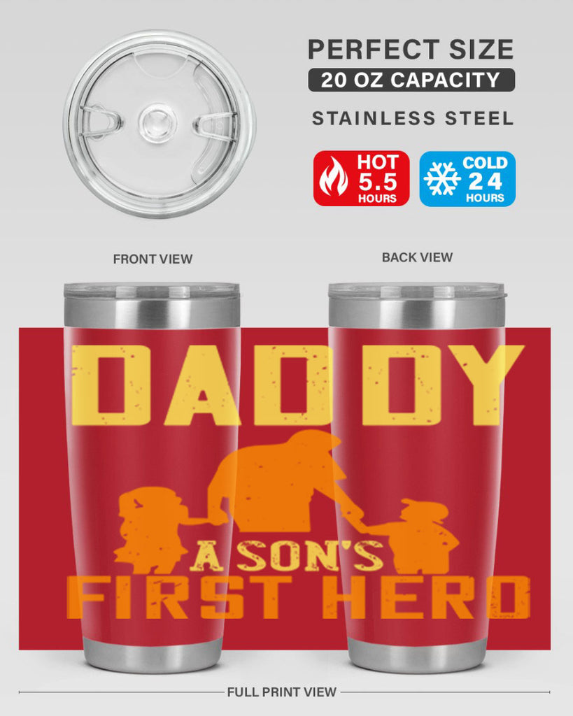 daddy a sons first hero 249#- fathers day- Tumbler