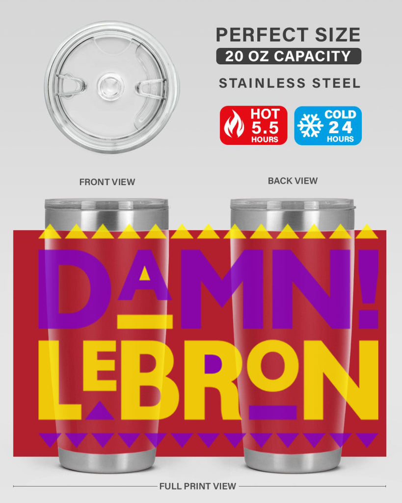 damn lebron 177#- black words phrases- Cotton Tank