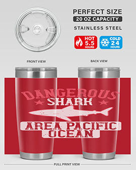 dangerous shark area pacific ocean Style 92#- shark  fish- Tumbler