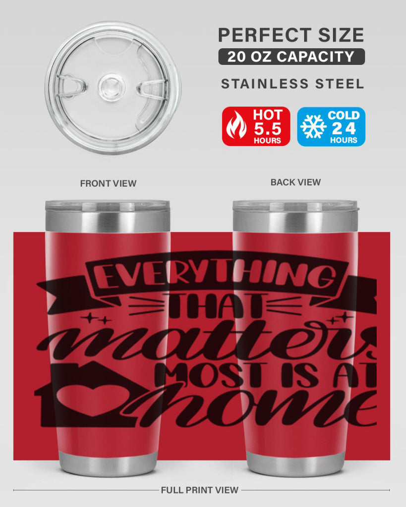 everything that matters most is at home 20#- home- Tumbler