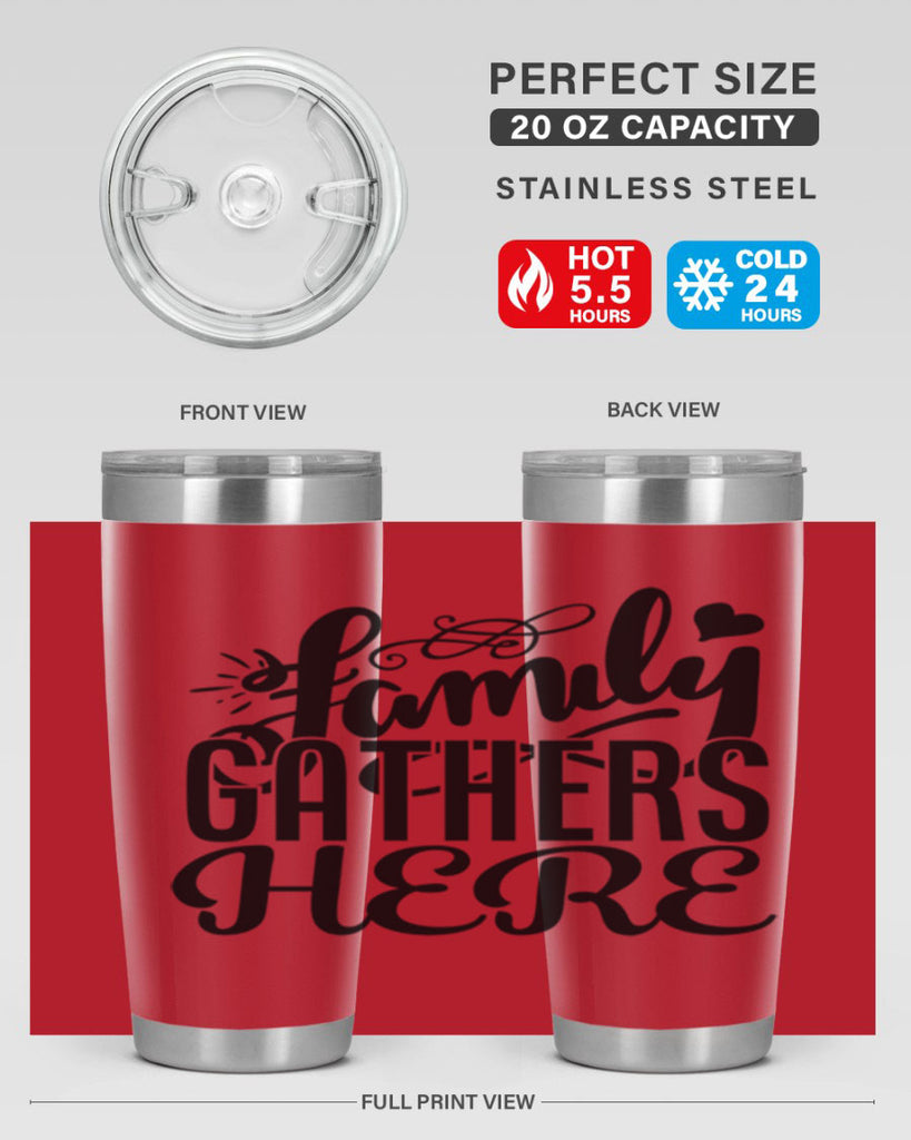 family gathers here 39#- family- Tumbler