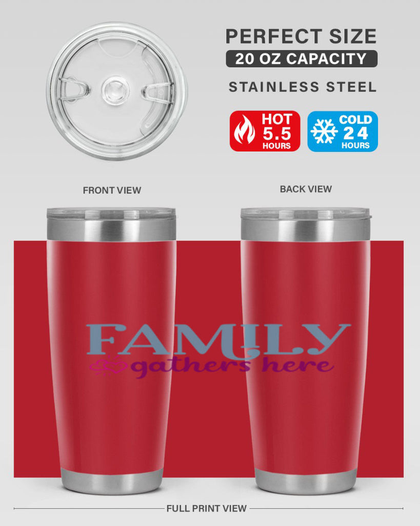 family gathers here 40#- family- Tumbler