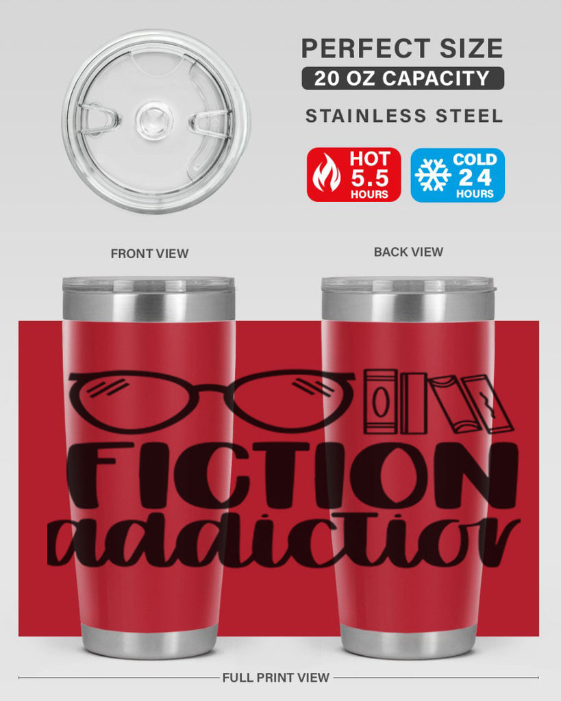 fiction addiction 40#- reading- Tumbler