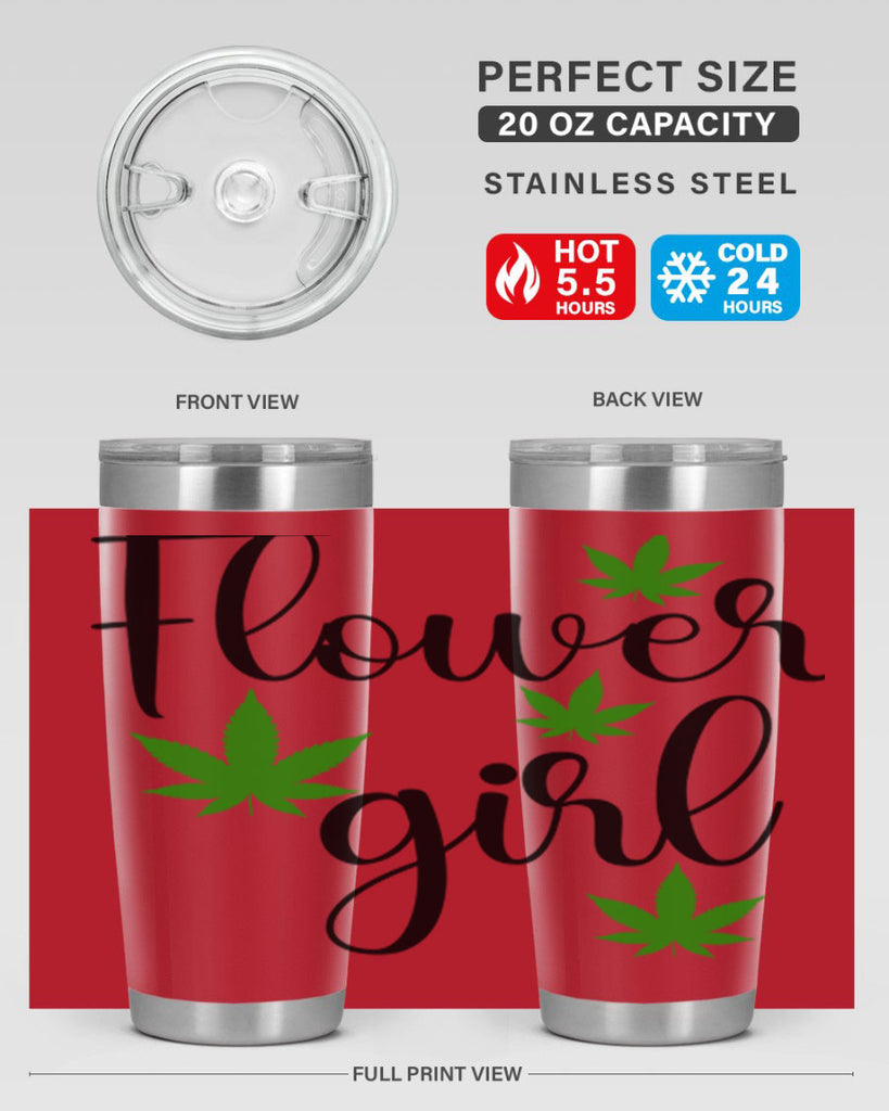 flower girl cannabis 84#- marijuana- Tumbler