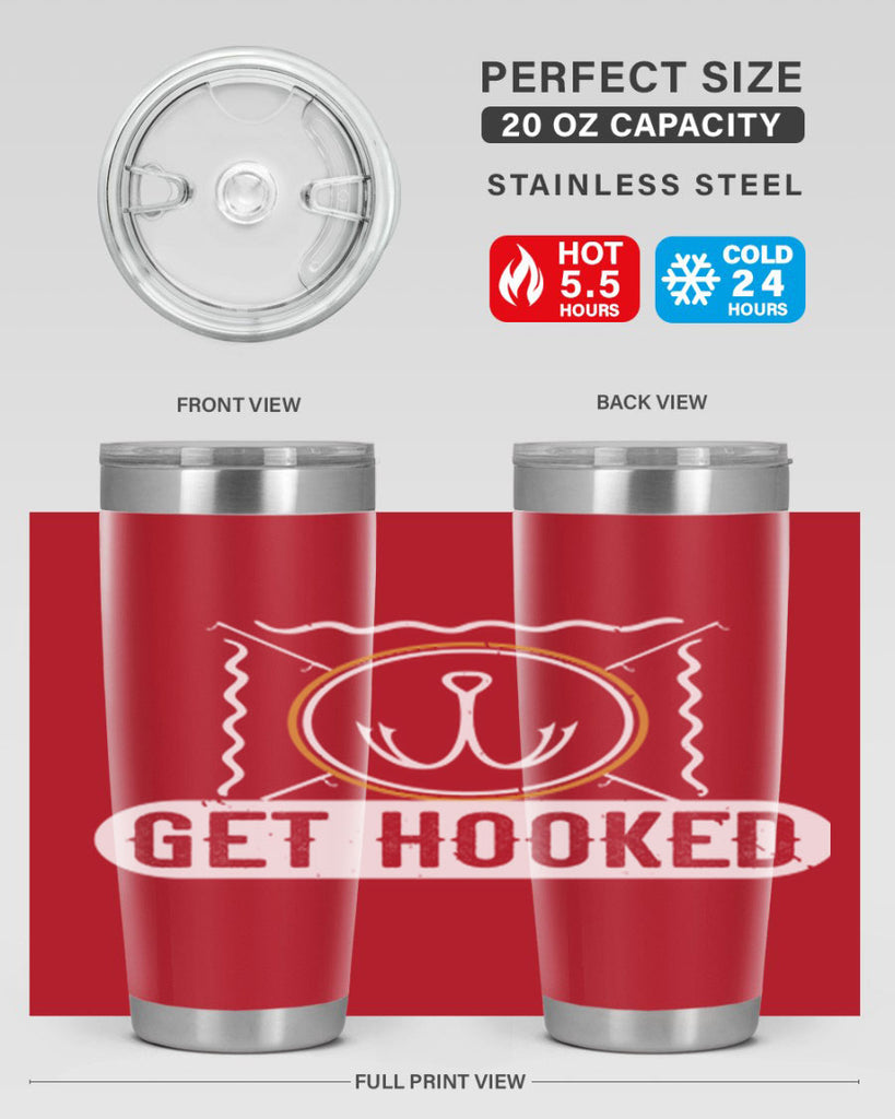 get hooked 264#- fishing- Tumbler