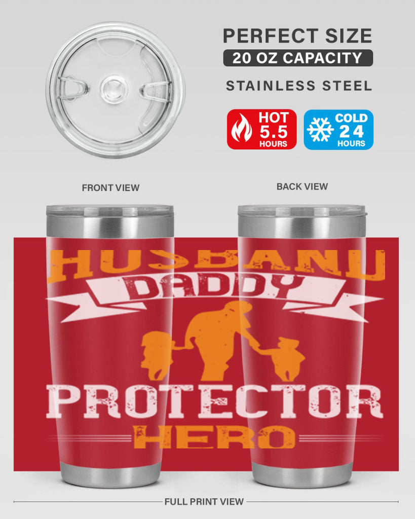 husband daddy protector hero 252#- fathers day- Tumbler