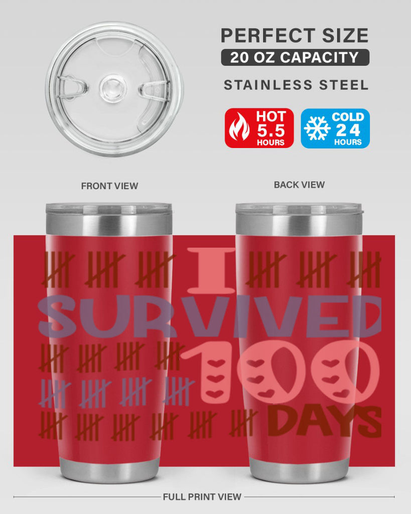 i survived 100 days 13#- 100 days of school- Tumbler