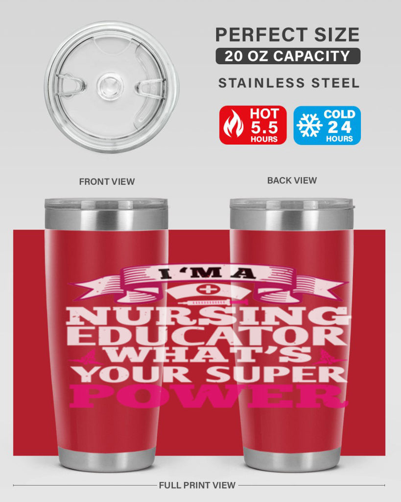 im a nursing educator Style 306#- nurse- tumbler