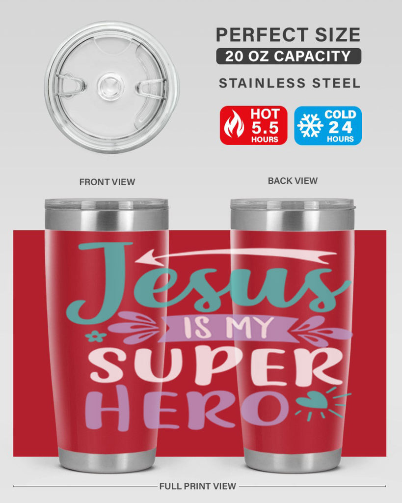 jesus is my superhero 71#- easter- Tumbler