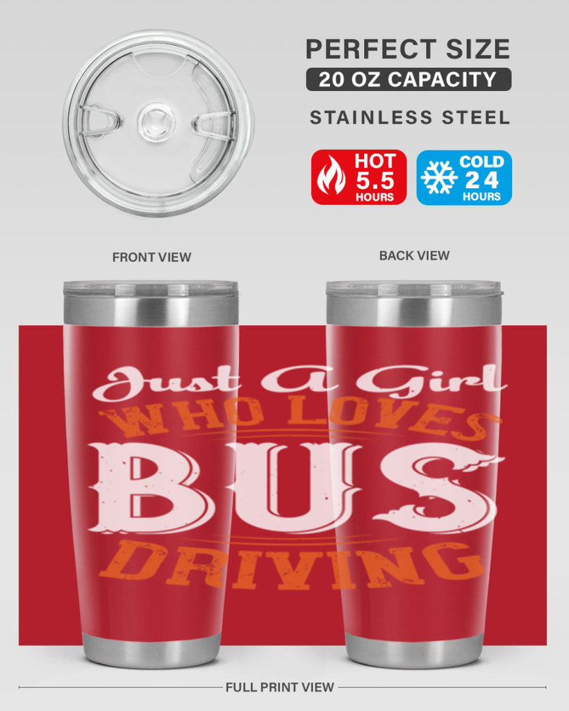 just a girl who loves bus driving Style 23#- bus driver- tumbler