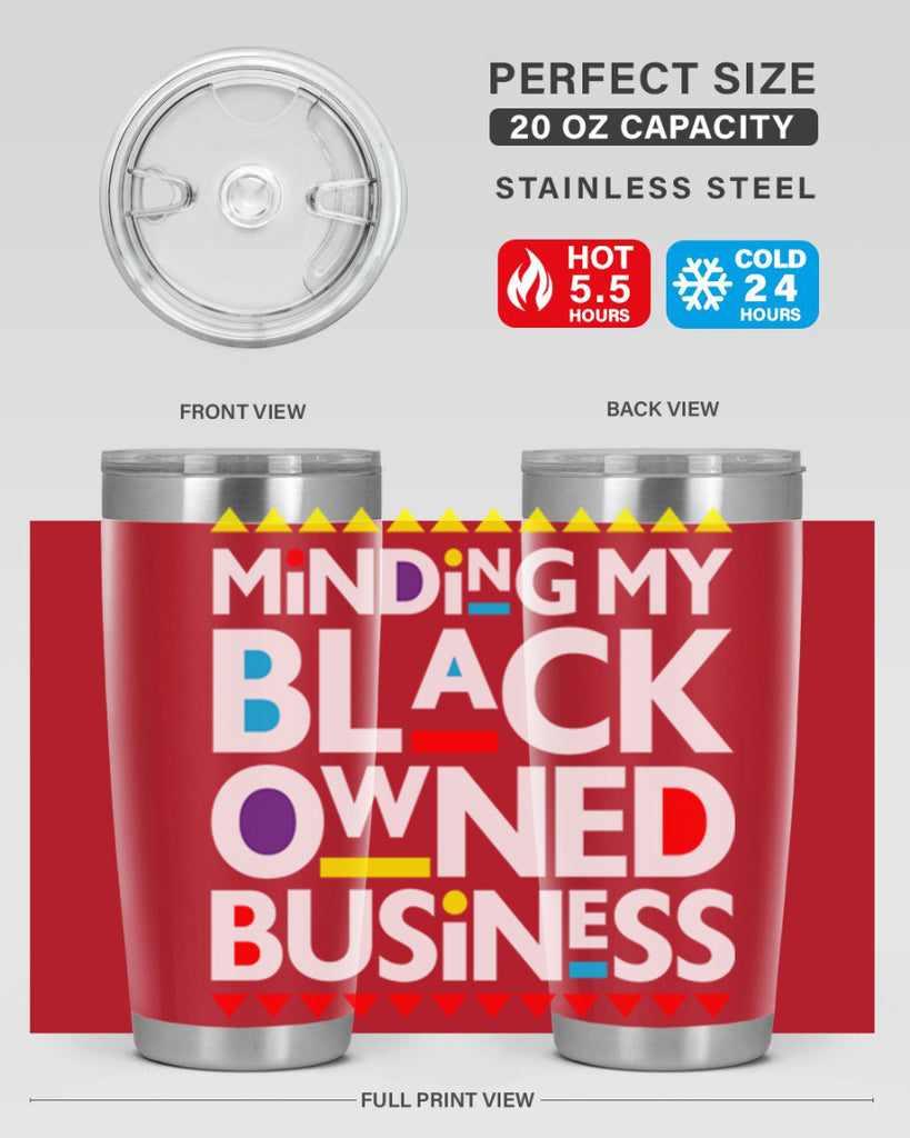 minding my black ownedbusiness 68#- black words phrases- Cotton Tank