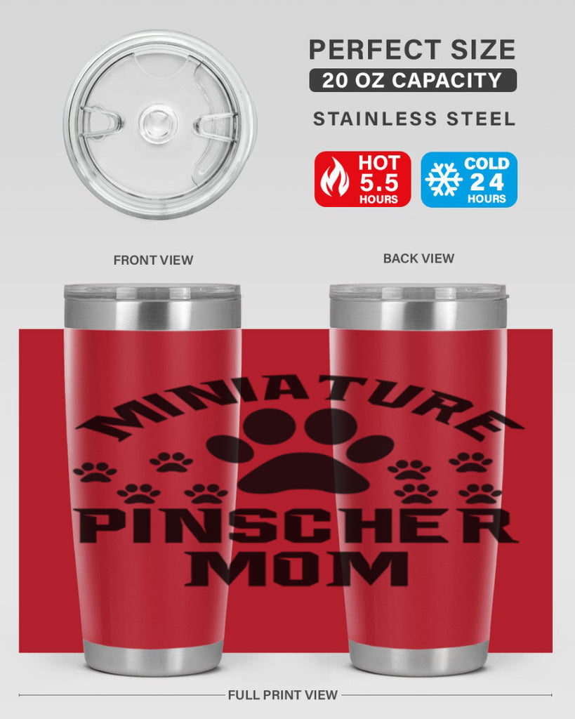 miniature pinscher mom 129#- mom- Tumbler