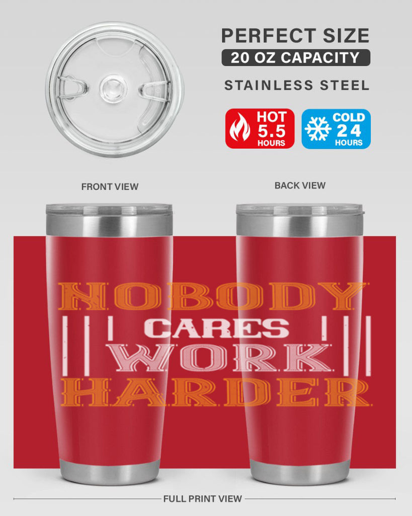 nobody i cares work herder 78#- gym- Tumbler