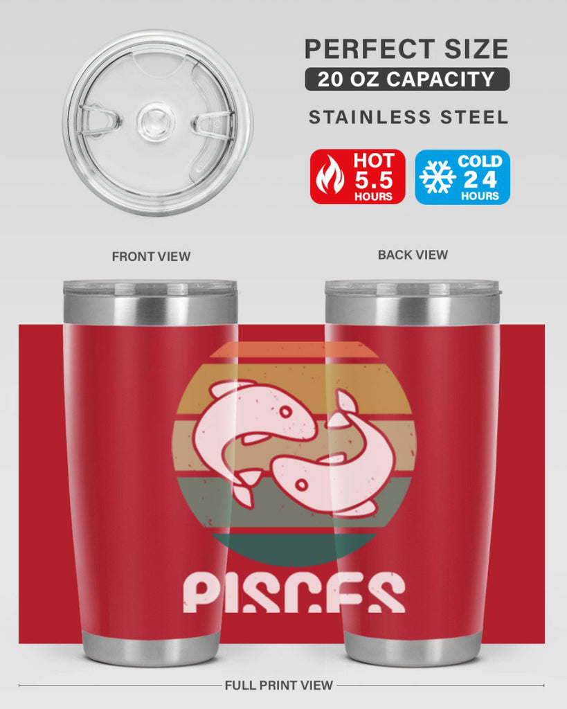 pisces 346#- zodiac- Tumbler