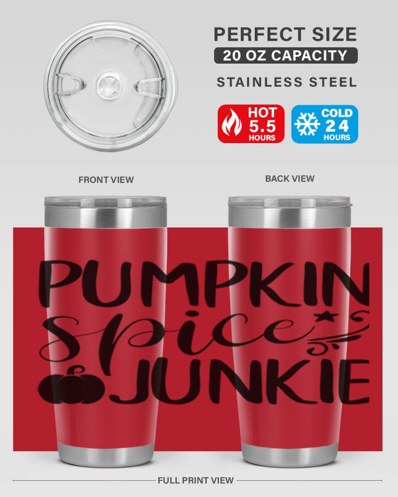 pumpkin spice junkie 548#- fall- Tumbler