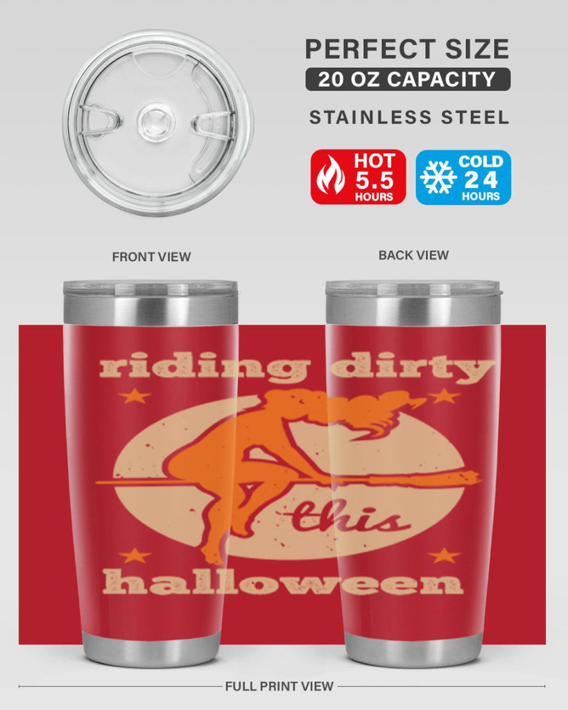 riding dirty this halloween 133#- halloween- Tumbler