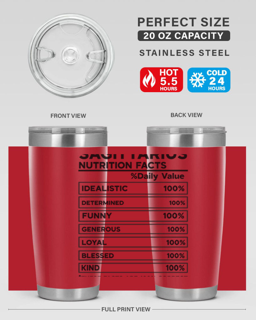 sagittarius Nutrition Facts 400#- zodiac- Tumbler
