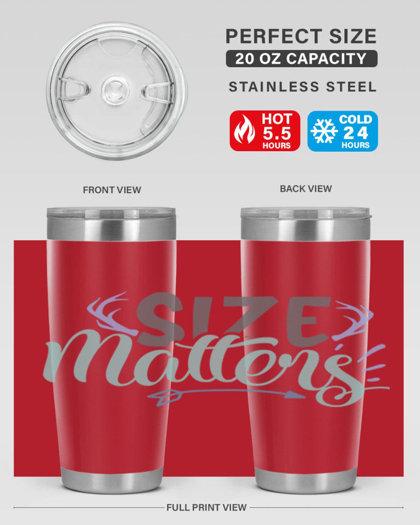 size matters 195#- fishing- Tumbler