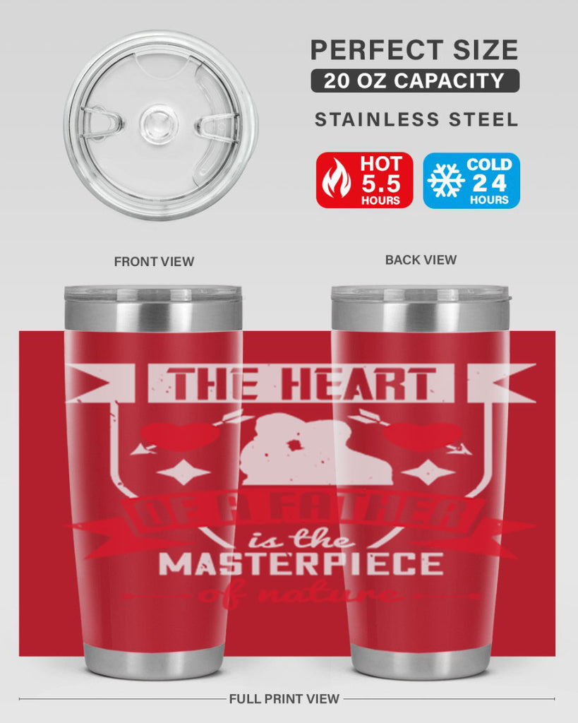 the heart of a father 159#- fathers day- Tumbler