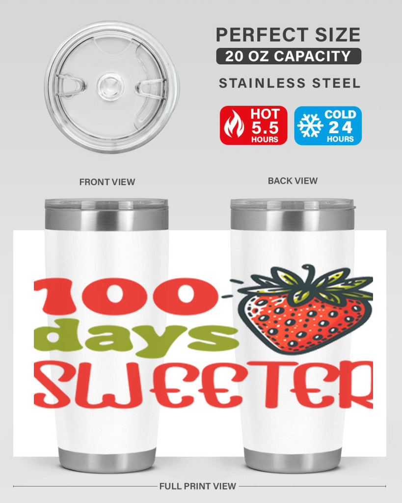 100 days sweeter Sublimation 34#- 100 days of school- Tumbler