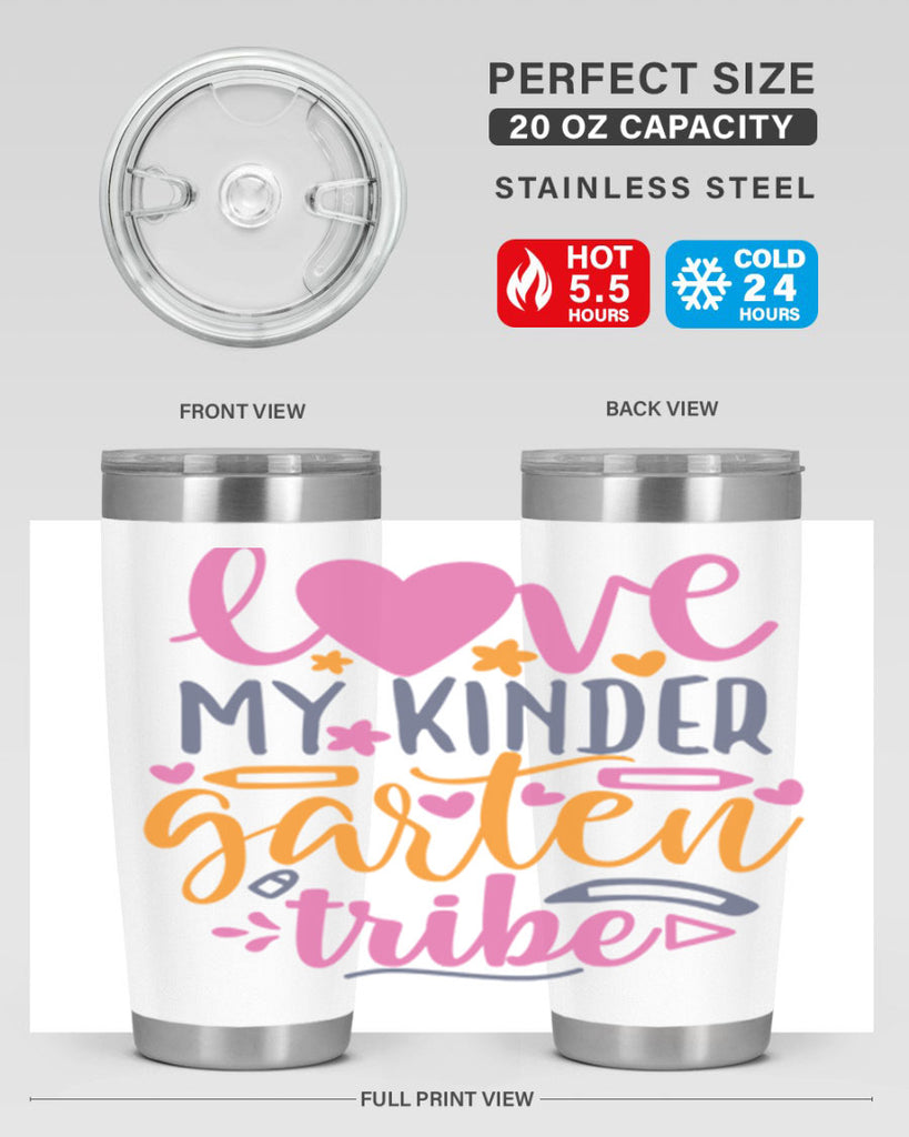 100 love my kinder garten tribe 36#- 100 days of school- Tumbler