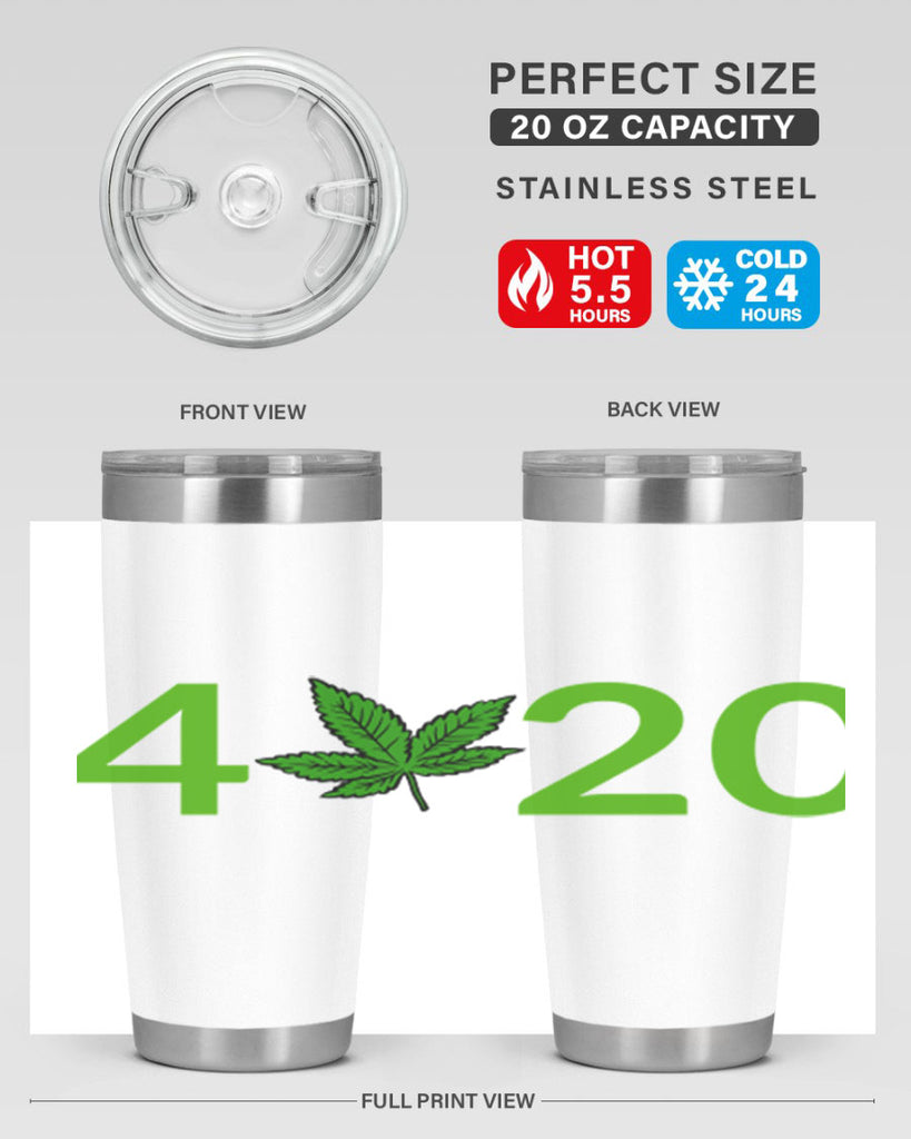 4 cannabis 20#- marijuana- Tumbler