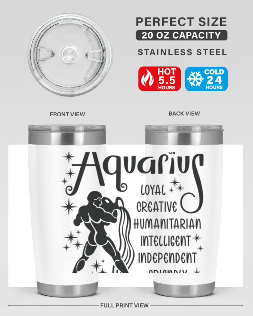 Aquarius 64#- zodiac- Tumbler