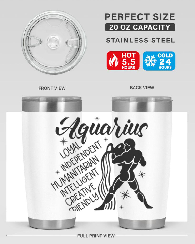 Aquarius 72#- zodiac- Tumbler