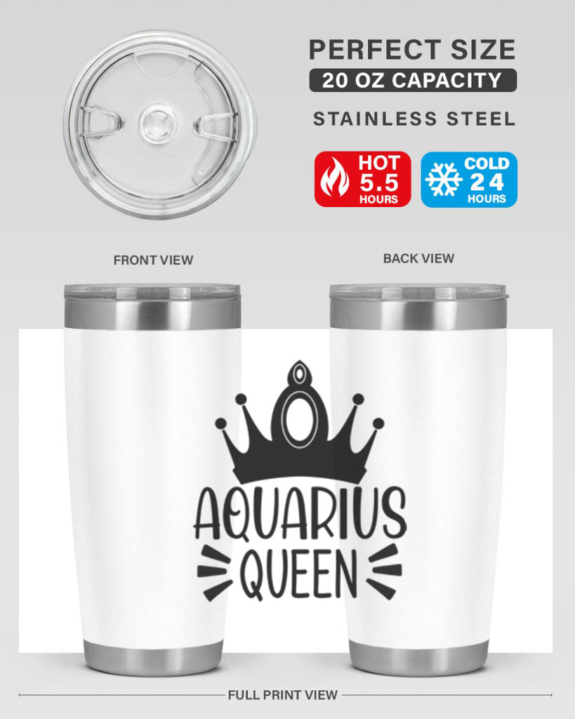 Aquarius queen 73#- zodiac- Tumbler