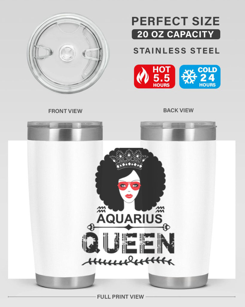 Aquarius queen 75#- zodiac- Tumbler