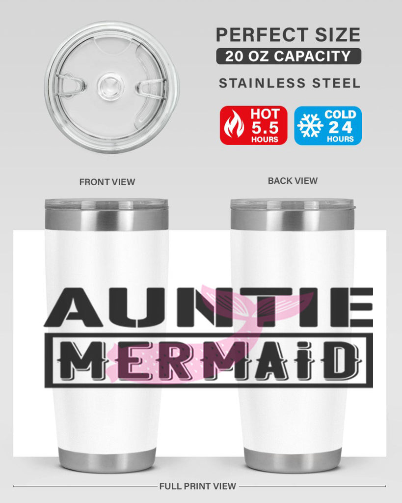 Auntie mermaid 18#- mermaid- Tumbler