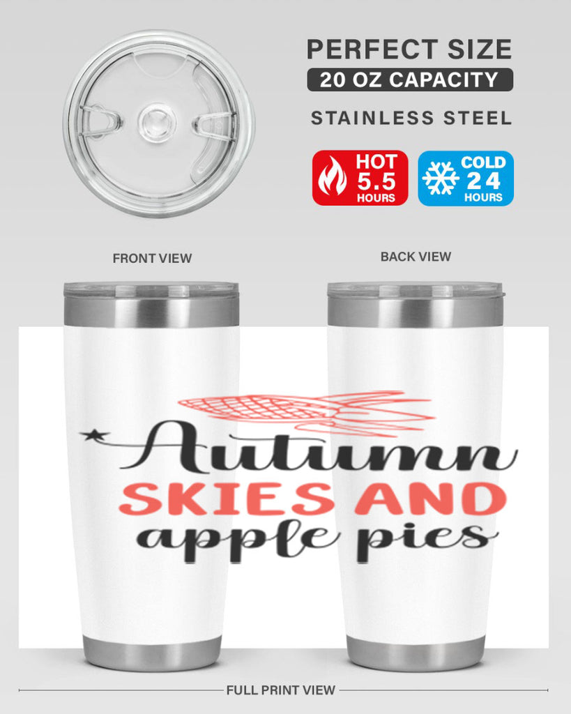 Autumn skies and apple pies 29#- fall- Tumbler