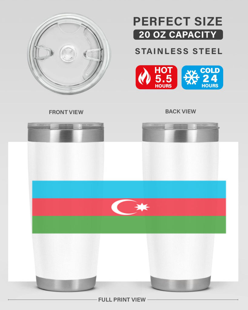 Azerbaijan 187#- world flags- Tumbler