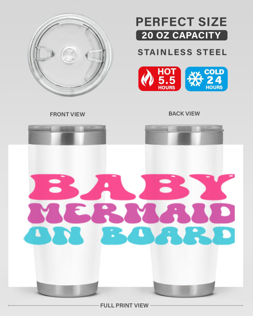 Baby Mermaid On Board 19#- mermaid- Tumbler