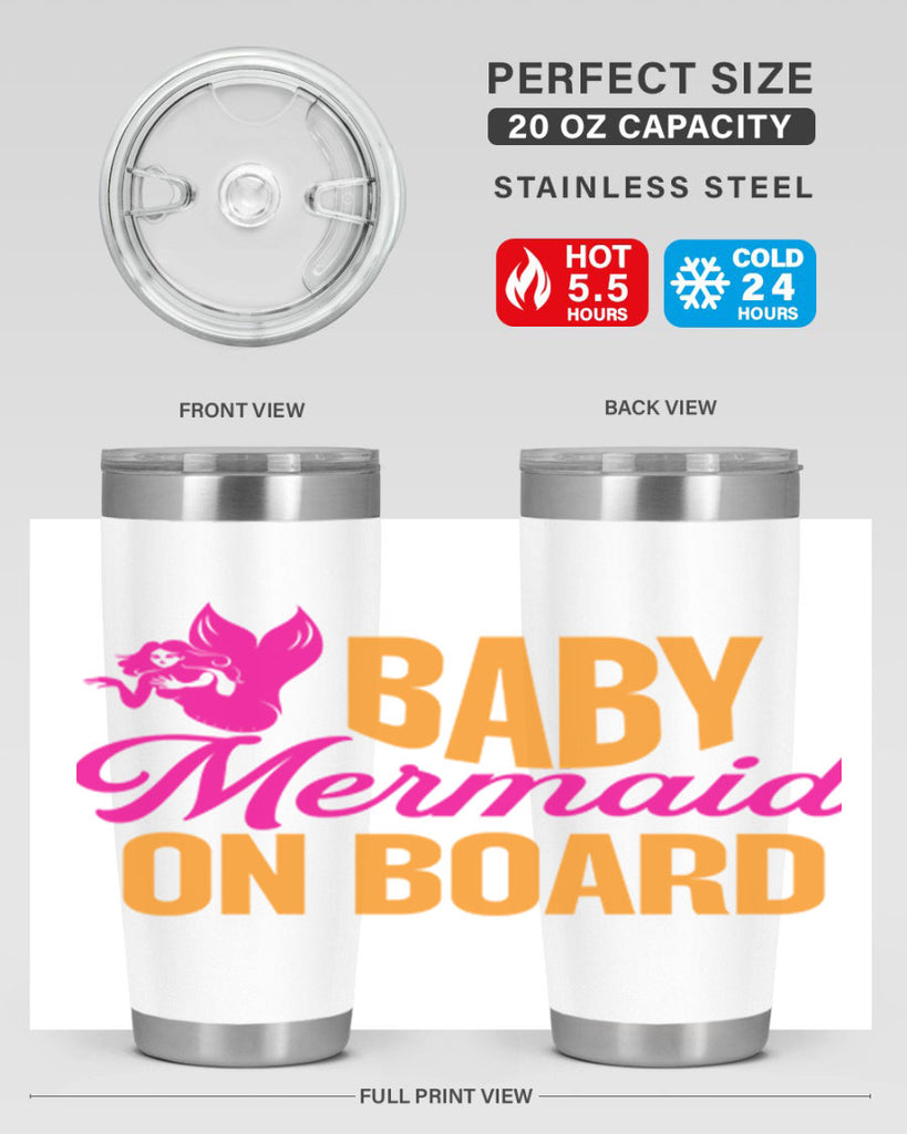 Baby Mermaid On Board 22#- mermaid- Tumbler