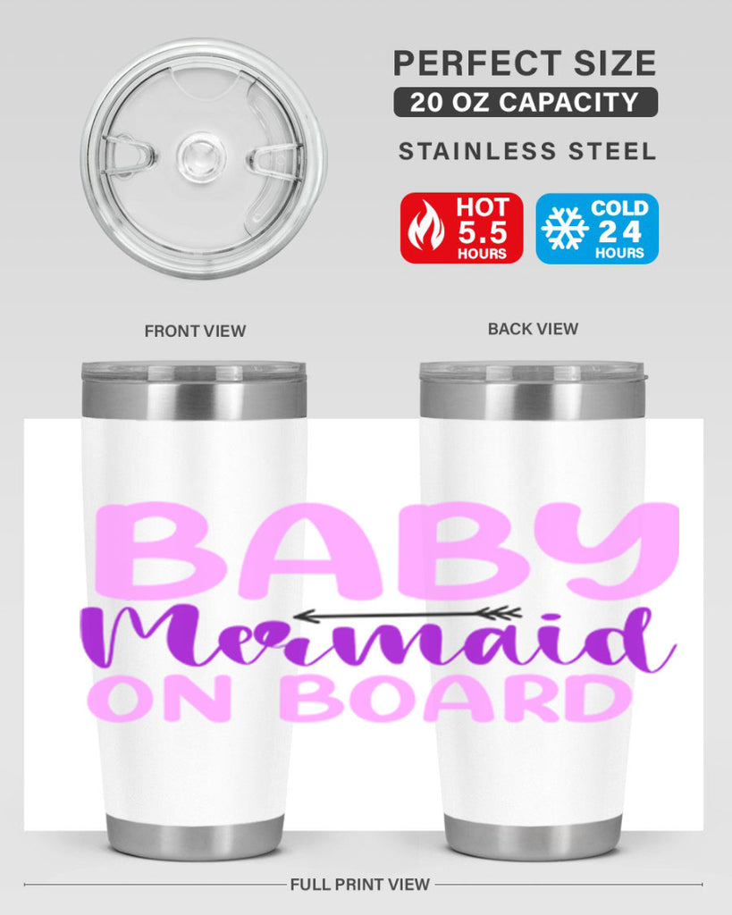 Baby Mermaid On Board 23#- mermaid- Tumbler