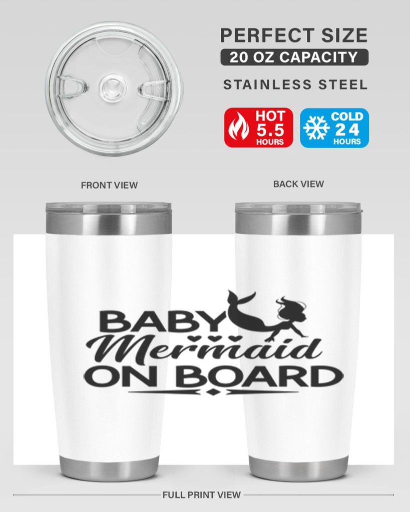 Baby Mermaid On Board 25#- mermaid- Tumbler